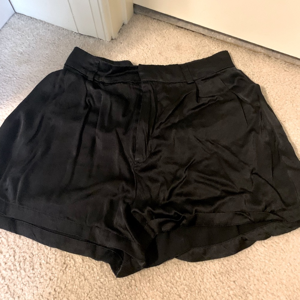 Black satin dress shorts size XS from Francesca’s